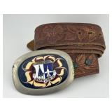 Vintage Leather Belt and Buckle