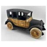 Vintage Cast Iron Yellow Cab Co Taxi