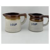 Vintage 1/2 Cup Pottery Measure Cups