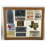 Framed Vintage Street Rod Dash Plaques