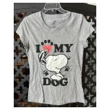 Peanuts I Heart My Dog Tshirt Size XL