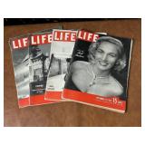 Selection of 1940's Life Magazines