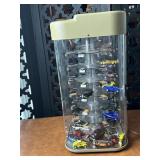 Vintage Display Case with Die Cast Cars