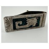 Vintage Mexican Silver Alpaca With Turquoise