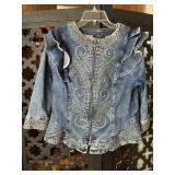 La Busca Embellished Denim Jacket Size 46