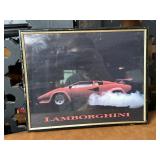 Vintage Lamborghini Framed Print