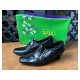 SRO Debut Black Stretch Heels Size 6