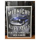 Midnight Auto Parts Sign