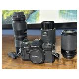 Vintage Minolta X-370s Camera with Lenses