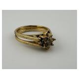 Vintage Reversable  Gold Plated White/Green