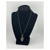 Vintage Sterling Silver Girl Pendant on Sterling