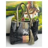 MCM Black Visetos Princess Lion Shopper
