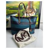 Michael Kors Blue and Navy Stripe Jet Set