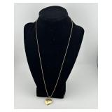 14k Gold Italy Heart Pendant on 10K Gold