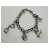 Vintage Sterling Silver Western Motif Charm