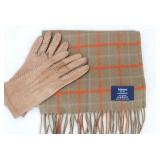 CASHMERE SCARF and LEATHER GLOVES