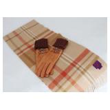CASHMERE SCARF and LEATHER GLOVES