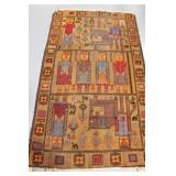 AFGHAN or BALUCH PICTORIAL WOOL RUG