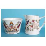 KING GEORGE V CORONATION 1911 CREAM & SUGAR