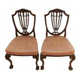PAIR OF SHIELD-BACK SIDE CHAIRS
