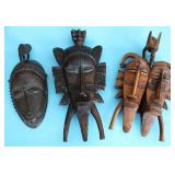 THREE AFRICAN MASKS