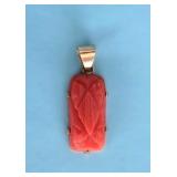 18K GOLD & CORAL PENDANT
