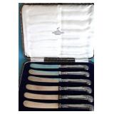 SET OF SIX STERLING SILVER BUTTER KNIVES