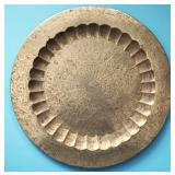 VINTAGE SCALLOPED BRASS WALL PLAQUE