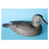 CARVED 'WOOD DUCK HEN' DECOY