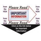 MESSAGE FROM THE SECRETARY OF THE HOA