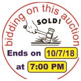 BIDDING ENDS OCTOBER 7