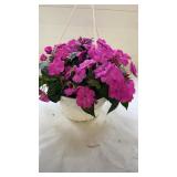 Compact Hot Pink 10" Hanging Basket
