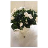 Compact Classic White 10" Hanging Basket