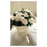 Compact Classic White 10" Hanging Basket