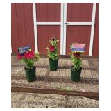 3 Red Rebloomer Clematis Vine Plants