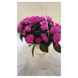 Compact Hot Pink 10" Hanging Basket