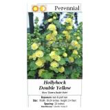 6 Yellow Double Hollyhock Plants