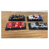 4 Hand Built NASCAR Replicas in Cases