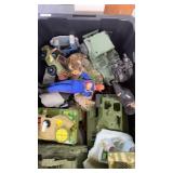 Tote Of Military Themed Action Figures And
