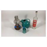 Vintage Oil Lamp-Insulators-Ball Jug Pitcher and