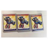 3 NFL Pro Set Super Pro Marvel Trading Cards
