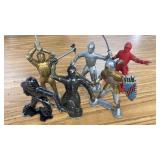 6 Marx Knight Action Figures