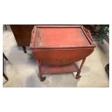 Drop Leaf Serving Tea Cart w/Tray