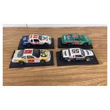4 Hand Built NASCAR Replicas in Cases