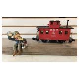 B & O Railroad Toy Train & Railroad Man Decoration