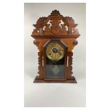 Gingerbread Mantle Clock W/Key