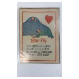 8x11 Vintage Bar Fly Funny Picture