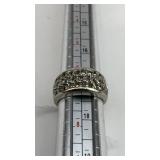 Silver Style Ring W/Small Stones