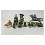 Asian Figurines Including Jade Horse