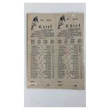 11/3/1945 Chief Parley "Football Schedule"